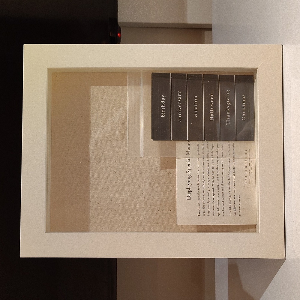 Pottery Barn Hinge Shadow Box
